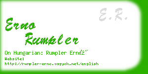 erno rumpler business card